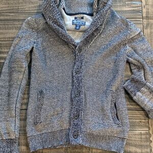 American Rag Navy and White Knit Sweater